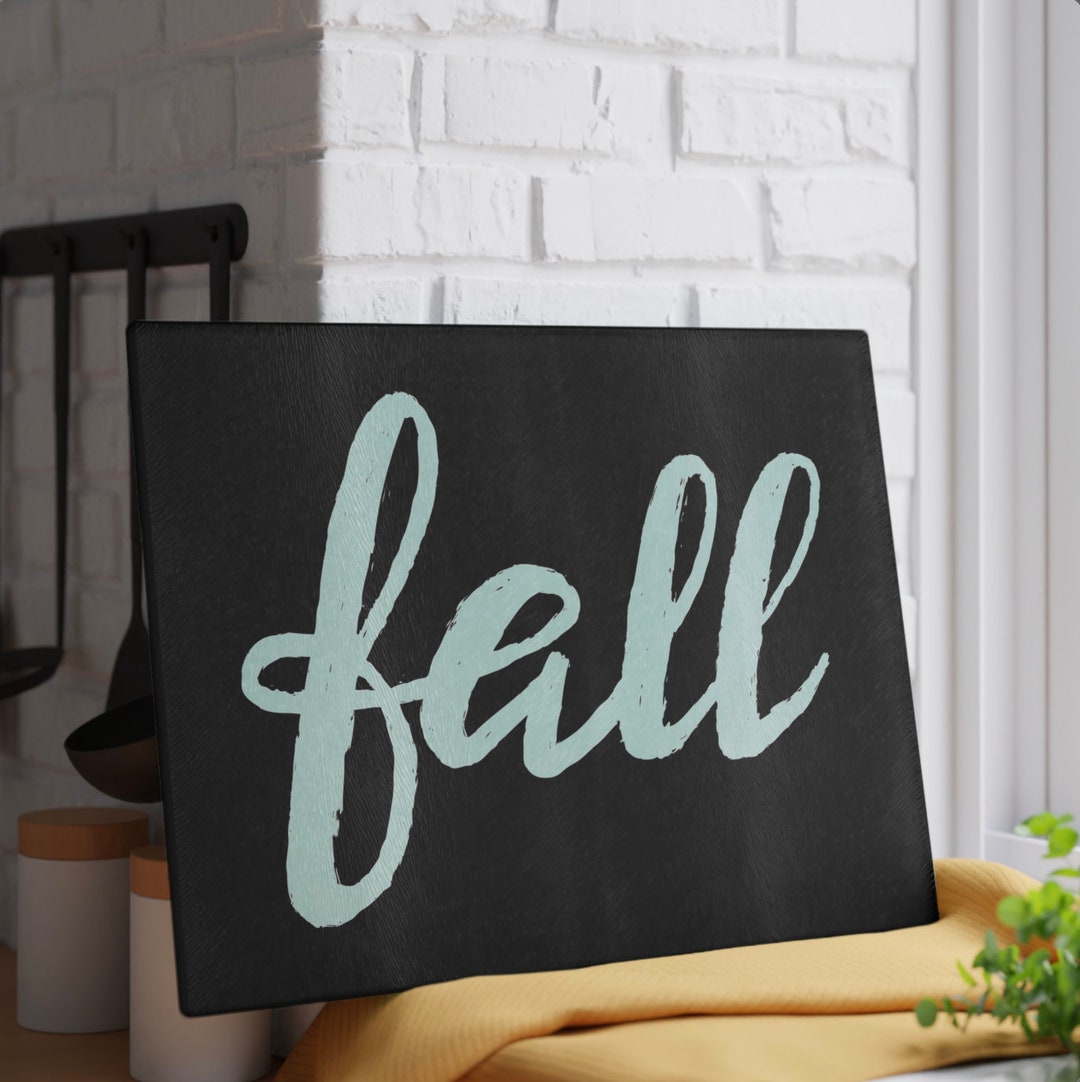 Black Fall Glass Cutting Board/unique Cutting Board/kitchen Etsy