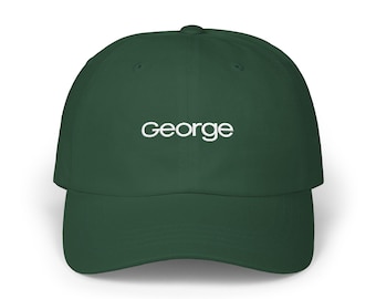 George Magazine JFK Jr Love Story Minimal Embroidered Logo Classic Dad Cap | Hat
