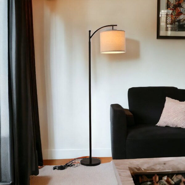 Wood Arc Floor Lamp Etsy