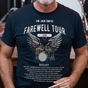 Personalized Drummer Retirement FAREWELL TOUR T-Shirt, Music Fan Gift, Funny Custom Shirt for Retiree
