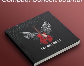 Personalized Concert Journal, THE CHRONICLES: Pocket-Size Music Show Logbook, Live Music Fan Gift