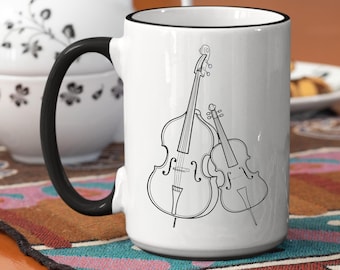 Personalized Music Mug Gift, Present for Mama, Fiancé, Girlfriend or Grandmother with Custom Message