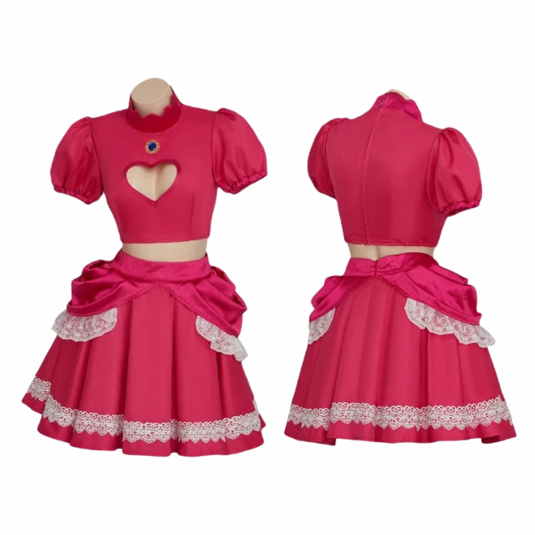 Princess Peach Dress Princess Peach Halloween Costume Peach Etsy