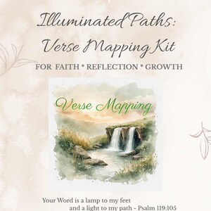 Kit per la mappatura dei versetti dei Salmi stampabile / Foglio di lavoro per lo studio approfondito della Bibbia in PDF / Riferimenti incrociati e studio delle parole greco-ebraiche / Pagine devozionali cristiane