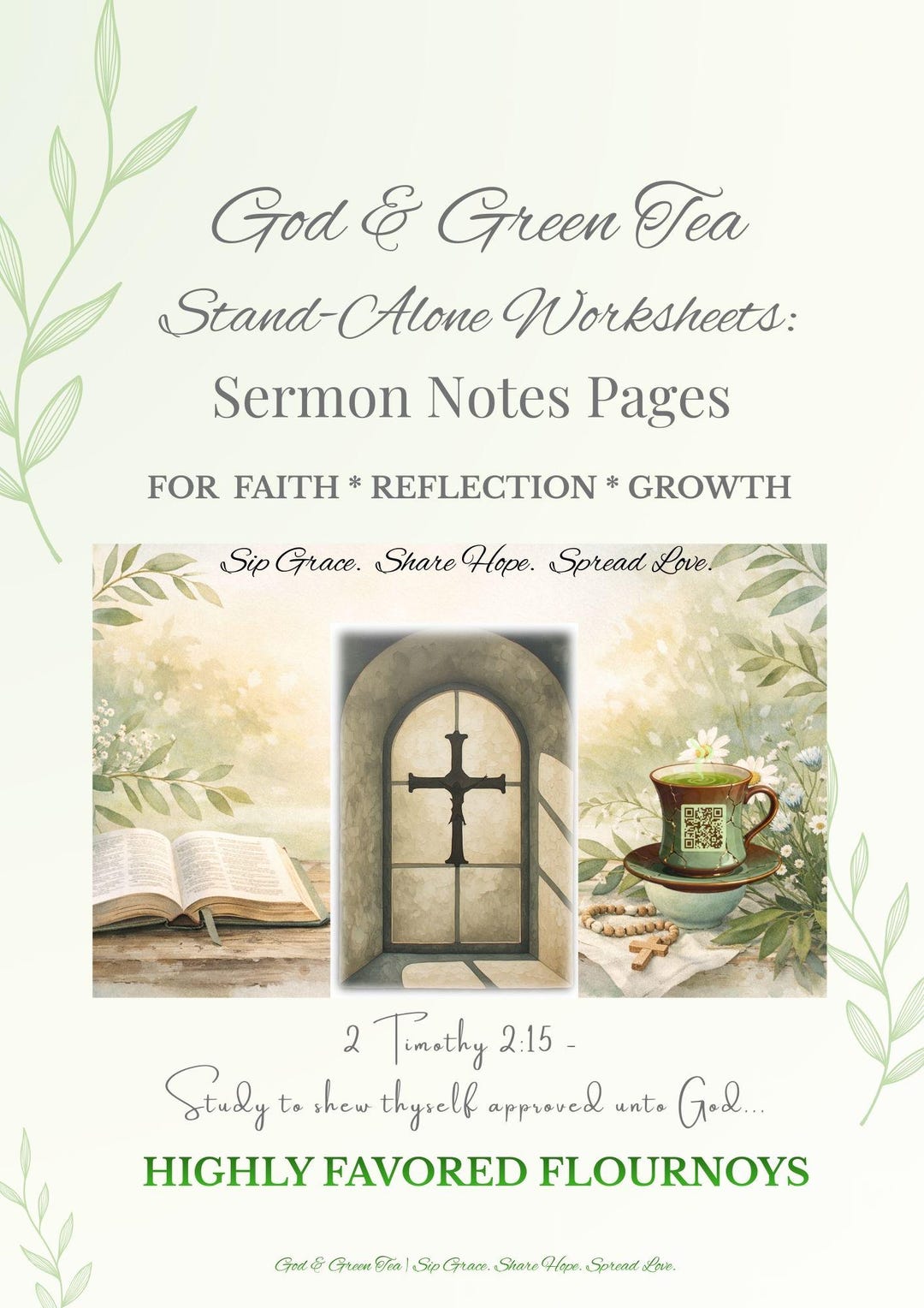 Sunday Service Notebook Sermon Notes Printable | Church Notes Template | Sunday Service Notes ...