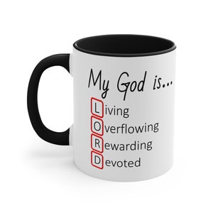 LORD of Lords Acronym Mug, 11oz Christian Believers Faith Mug Inspirational Gift Cup Gift for Clergy Minister Pastor