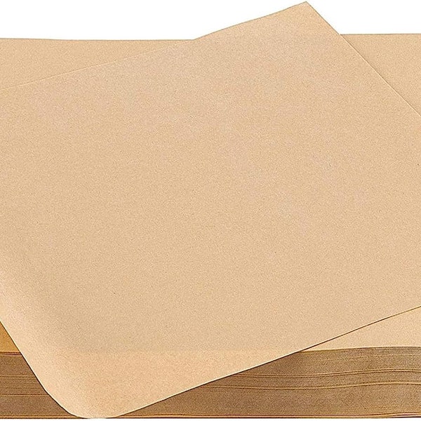 50 Natural Kraft Paper Wrap 12" x 12" Brown Food Basket Liners, Party Supplies,