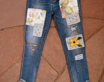 Verzierte Free People Jeans