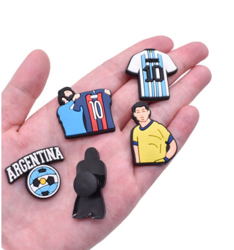 Football World Champion Messi Jibbitz Croc Jibbitz Argentina Etsy
