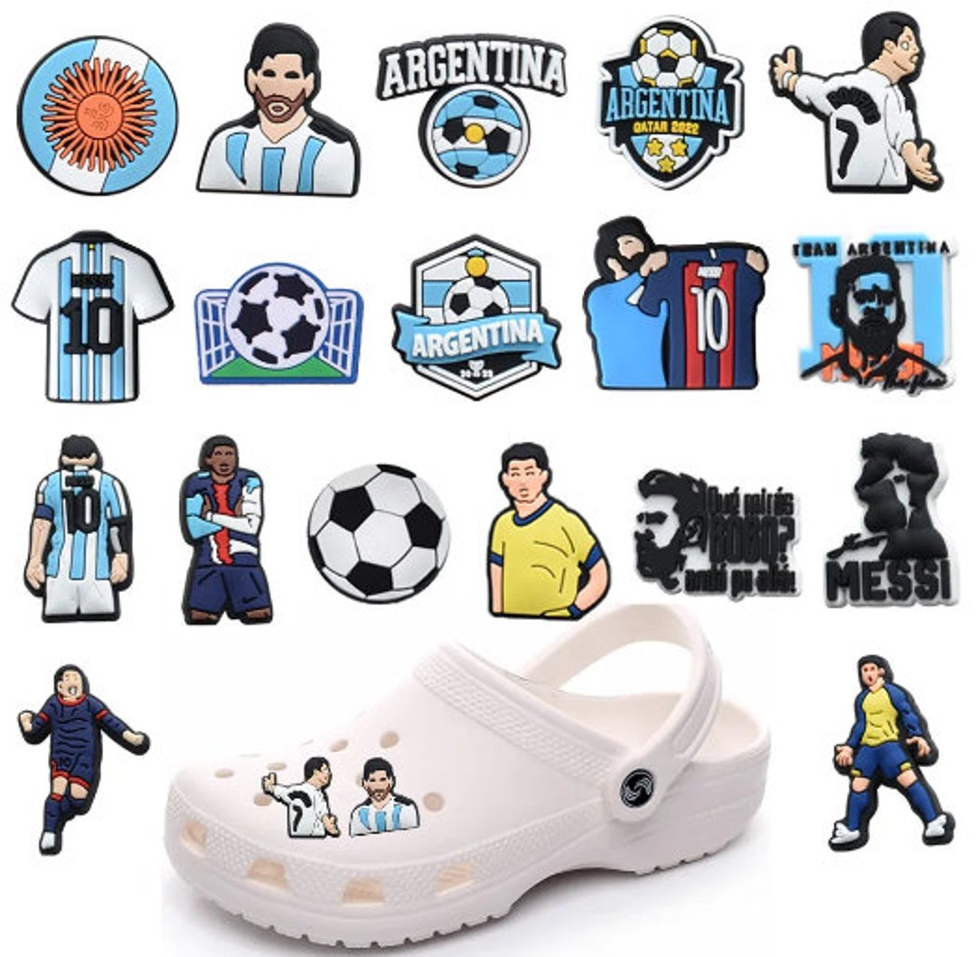 Football World Champion Messi Jibbitz Croc Jibbitz Argentina 10 PVC