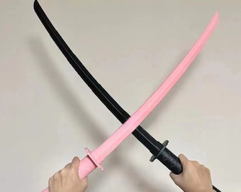 3D Printed Pretend Toy Katana Samurai Sword Toy Stress Relief Fun Gift Black Katana Sword
