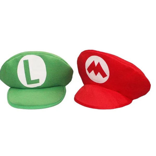 Super Mario Luigi Brothers Adult Mens Womens Kids Cap Costume Hat Moustache