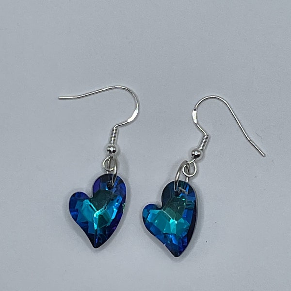 Handmade Chandelier Heart Earrings