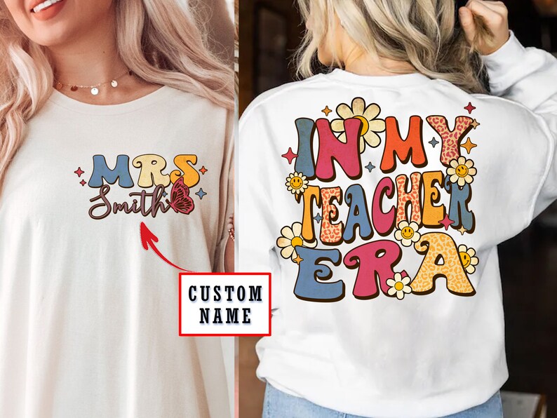 Personalized in My Teacher Era Png in My Teacher Era Png - Etsy
