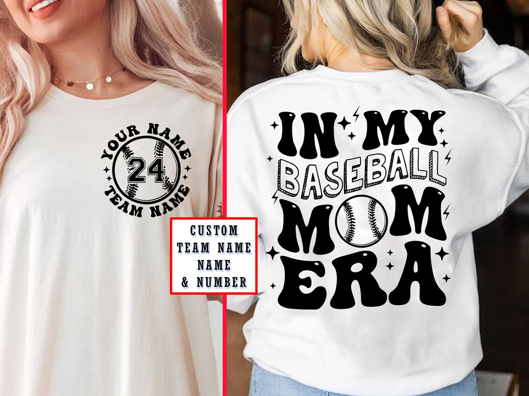 Personalized in My Baseball Mom Era PNG Baseball Mom Png - Etsy