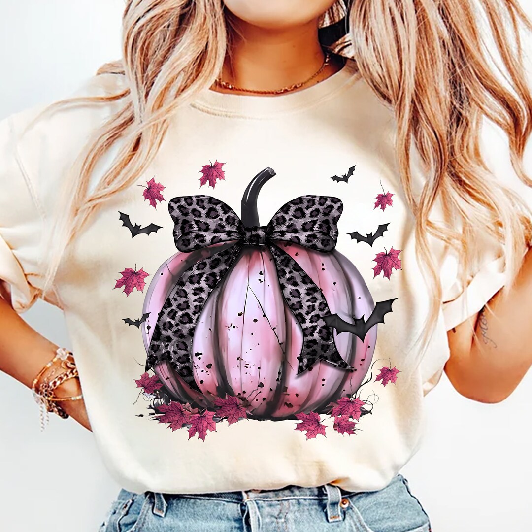 Halloween Coquette Pumpkin Pink Bow PNG, Cute Coquette Pumpkin PNG ...