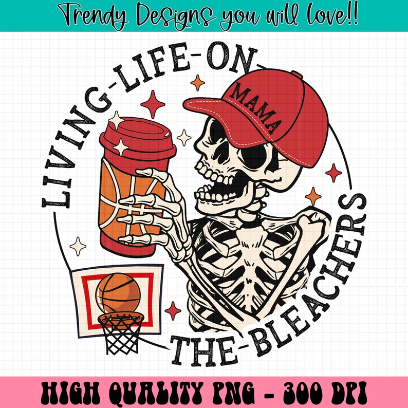 Living Life on the Bleachers PNG Digital Download Etsy