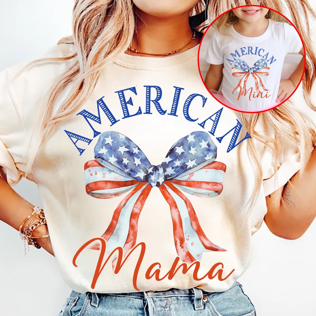 American Mama and Mini Coquette Png, 4th of July Png, Mama and Mini ...