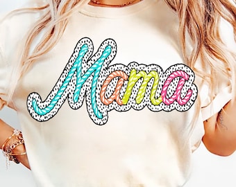 Mama Dalmatian PNG, Mothers Day Dalmatian Bundle Png, Grandma Auntie Dalmatian Dots, Custom Mama with Kids Name Design, Mother's Day png