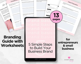 Branding Workbook, Brand Style Guide Canva, Brand Identity Kit, Personal Branding Guide, Business Branding Planner, Marketing, Download