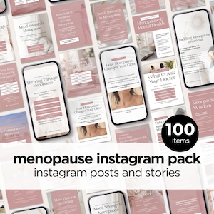 Menopause Coach Instagram Templates: Holistic Wellness Canva Posts (Digital Download)