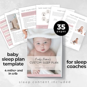 Baby Sleep Plan Template, Custom Client Program for Sleep Consultants, Infant Sleep Training, Sleep Coaching Templates,  Editable in Canva