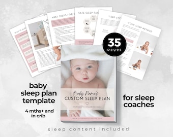 Baby Sleep Plan Template, Custom Client Program for Sleep Consultants, Infant Sleep Training, Sleep Coaching Templates,  Editable in Canva