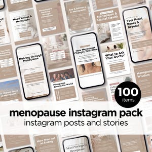 Instagram-mallar för klimakterietcoacher: Holistiska Canva-inlägg (digital nedladdning)