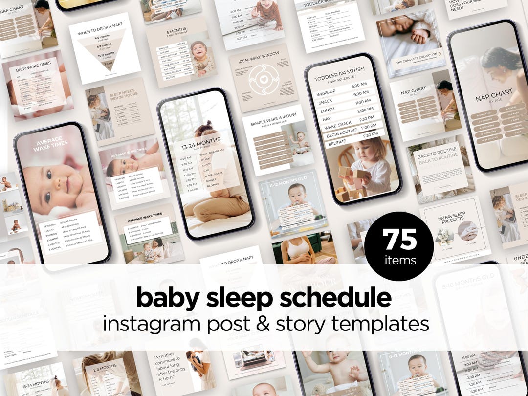 Instagram Templates Baby Sleep Schedule, Sleep Consultant, Social Media ...