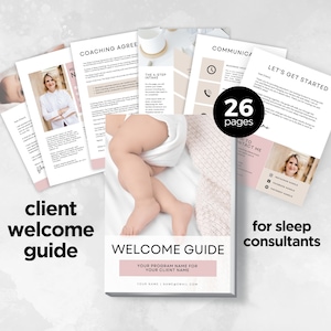 Client Welcome Pack Template | Sleep Consultant | Client Onboarding Template | Client Onboarding Guide | Welcome Guide Templates | SS001