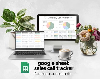 Sales Call Tracker, Sleep Consultant, Lead Tracker, Google Sheet Template, Client Pipeline Log, Sales Spreadsheet, CRM, Instant Download