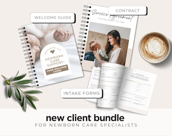 NCS New Client Bundle, Client Onboarding Guide, Service Contract, Intake Forms, Invoice, Receipt, Welcome Package, Editable Instant Download