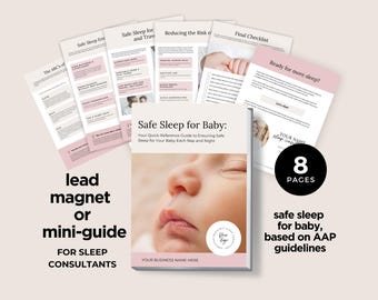 Baby Safe Sleep Mini Guide: Sleep Consultant Template (Canva Editable)