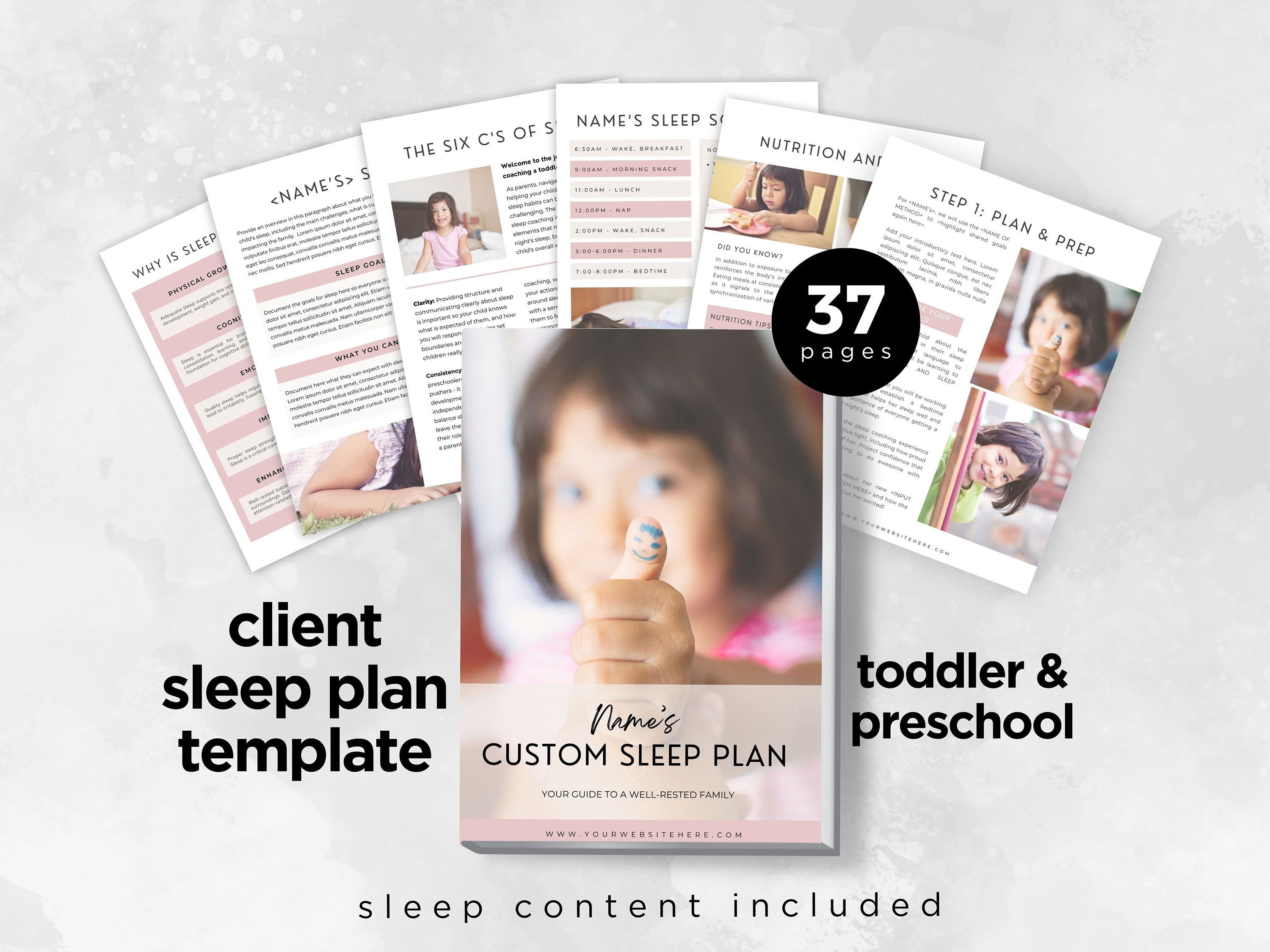 Sleep Planning Toddler Preschool Sleep Plan Template, Sleep Consultants, Child Sleep ...