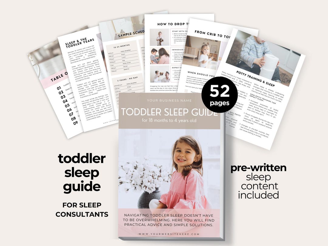 Toddler Sleep Guide Template: Editable Canva Ebook (digital Download ...