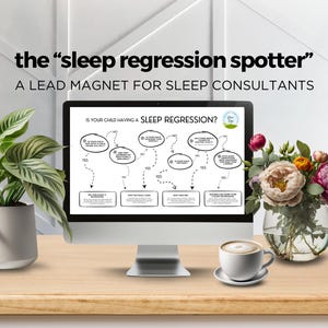 Sleep Regression Lead Magnet, Infographic, Sleep Consultant Template, Baby Sleep Checklist, Edit in Canva, Digital Download, Printable