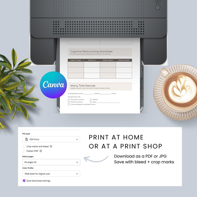 Print at home or in a print shop.