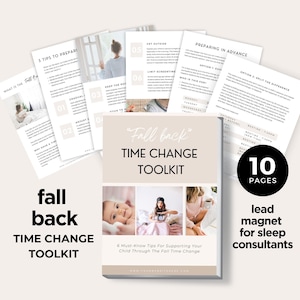 Fall Time Change Lead Magnet, Done for You Content, Sleep Consultant Template, Daylight Savings Tips, Baby Sleep Guide, Editable in Canva