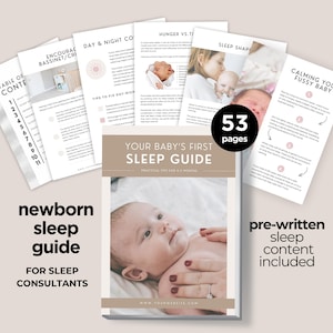 Newborn Sleep Guide Template, Sleep Consultant Templates, Infant Baby Ebook, Lead Magnet, Passive Income, Edit in Canva, Digital Download