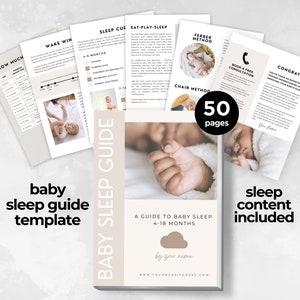 Baby Sleep Guide Template, Infant Sleep Ebook, Sleep Consultant Template, Edit in Canva, Sleep Training, Sleep Coach Lead Magnet, Download