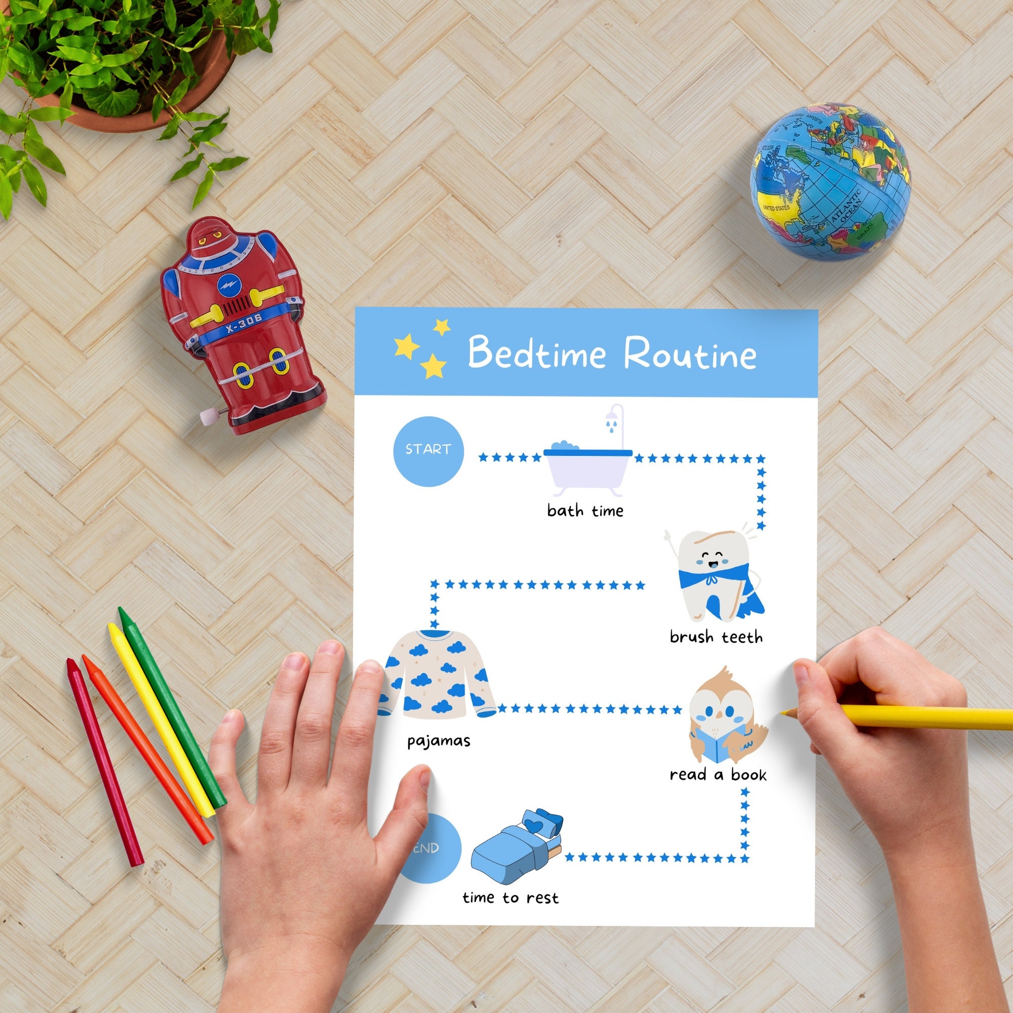 Bed Time Visual Schedule, Nightly Bedtime Checklist, Nighttime Routine ...