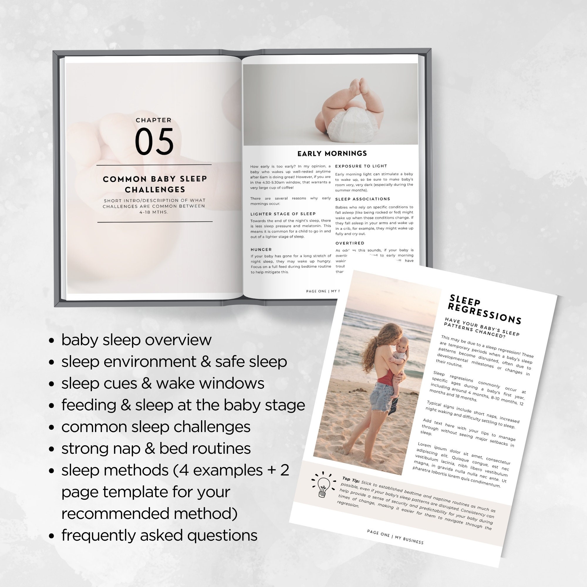 Baby Sleep Guide Template, Infant Sleep Ebook, Sleep Consultant ...