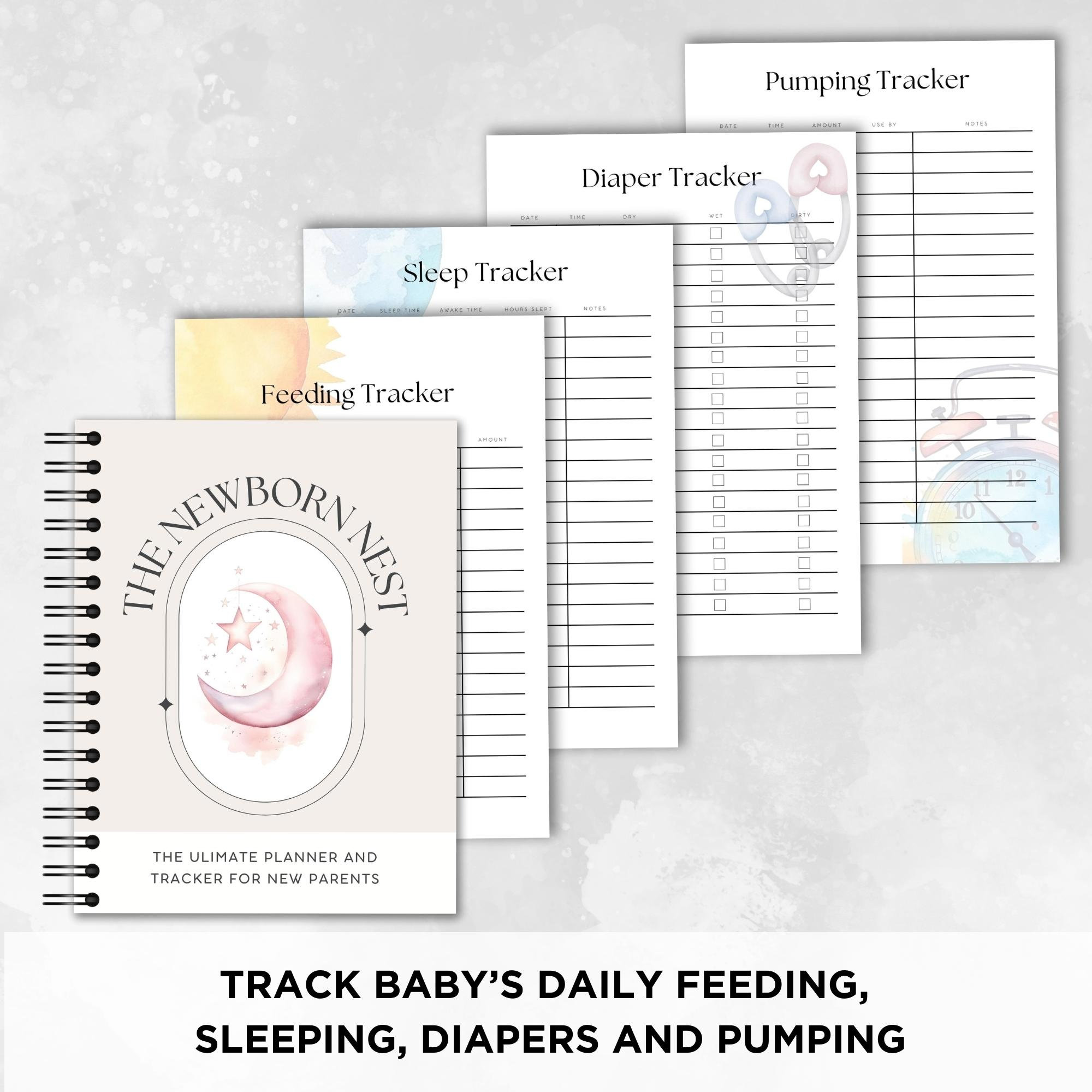 Baby Tracker Bundle, New Mommy Planner, Infant Daily Log Printable ...