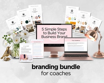 Branding Bundle, Brand Identity Workbook, Branding Kit, Brand Board Colors, Brand Style Guide, Life Coaching, Business Coach, Canva Template