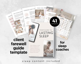 Client Farewell Guide Template: Sleep Consultant Ebook (Canva Editable)