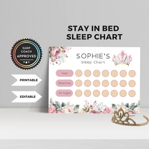 Reward Chart Princess, Stay in Bed Sticker Chart, Potty Training Chart, Editable & Printable Reward Chart, Chore Chart, Girls Potty Chart