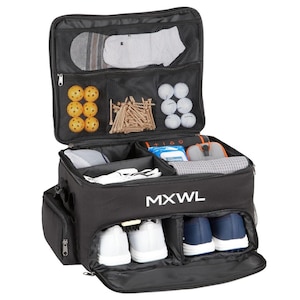 Heavy Duty Golf Travel Bag with Shoulder Strap - Golf Trunk Organizer - Carry On Approved - Organize Golf Gear - Golf Gift for Men & Women
