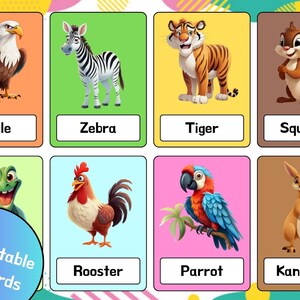 Montessori Animal Names Cards - 32 Printable Flashcards, Digital ...