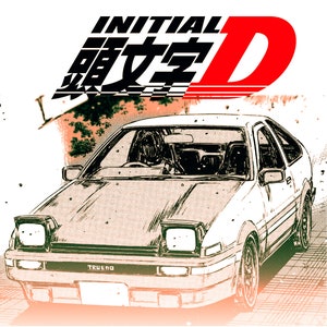 Anime AE86 Car Print