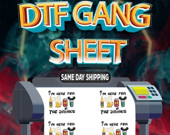 Mega Bulk Gang Sheet, Gang Sheet Print, Same Day Service, Dtf Transfers ,Ready To Press,Ready To Print,Direct To Film,Bulk Printing